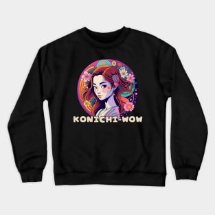 Japanese Anime Konichiwow Crewneck Sweatshirt